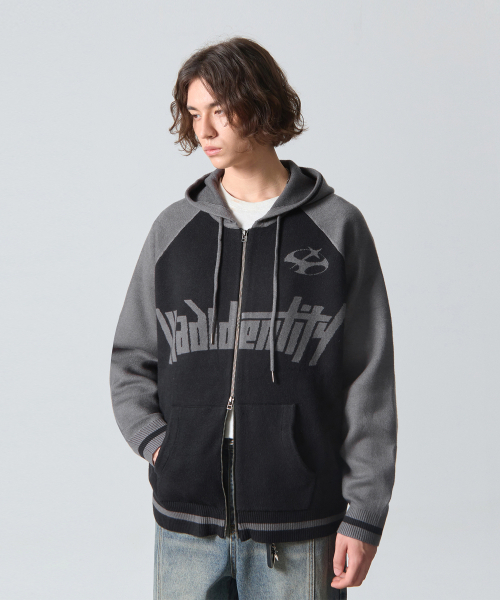 DIMITRI BLACK（ディミトリブラック）の「VLAD TYPE-A ラグランアートワークニットフードジップアップ_ブラック（ニット/セーター・レディース・その他・MEDIUM/LARGE/X-LARGE）」の4枚目の写真