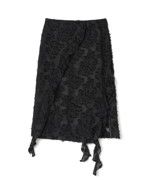 MILLO WOMEN（ミロウーマン）の「シアーラッフルミディスカート[ブラック]（スカート・レディース・その他・SMALL/MEDIUM）」の4枚目の写真