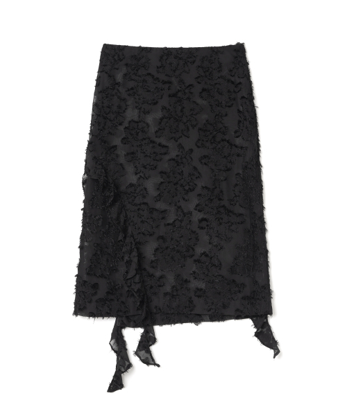 MILLO WOMEN（ミロウーマン）の「シアーラッフルミディスカート[ブラック]（スカート・レディース・その他・SMALL/MEDIUM）」の5枚目の写真