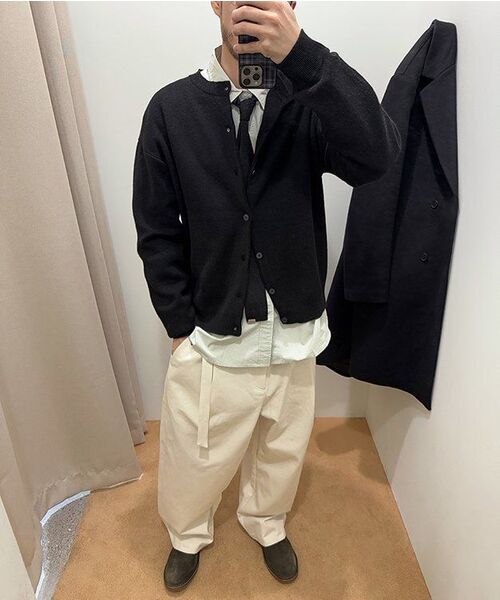 MUSINSA STANDARD（ムシンサスタンダード）の「リラックスドウォッシュドポプリンシャツ[ライトウォームグレー]（シャツ/ブラウス・メンズ・その他・SMALL/MEDIUM/LARGE/X-LARGE/XX-LARGE）」の4枚目の写真