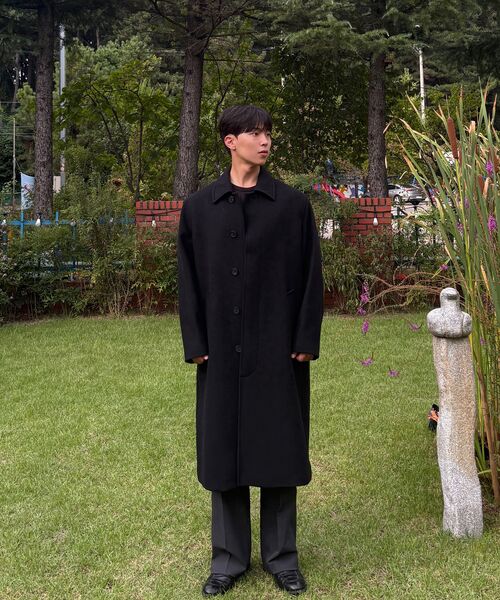 MUSINSA STANDARD（ムシンサスタンダード）の「デイリーバルマカンコート[ブラック]（チェスターコート・メンズ・その他・MEDIUM/LARGE/X-LARGE/XX-LARGE）」の19枚目の写真