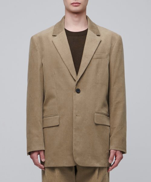 MUSINSA STANDARD（ムシンサスタンダード）の「特大コーデュロイブレザー[ベージュ]（テーラードジャケット・メンズ・その他・MEDIUM/LARGE/X-LARGE/XX-LARGE）」の4枚目の写真