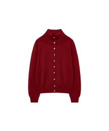 SIYAZU（シヤジュ）の「SIKN2152 Wool Blend High Neck Knit Cardigan_Red（カーディガン/ボレロ）」