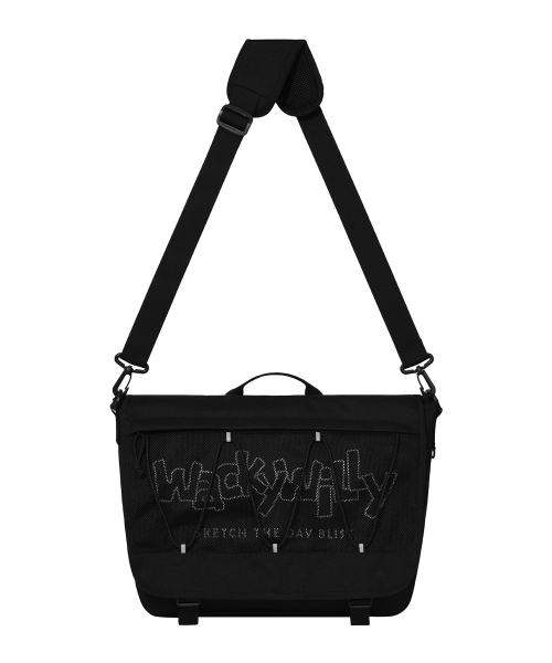 Wacky WiLLy（ワッキーウィリー）の「[25SS] メッシュストリングメッセンジャーバッグ ブラック（メッセンジャーバッグ・レディース・その他・F）」の4枚目の写真