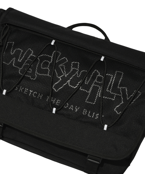 Wacky WiLLy（ワッキーウィリー）の「[25SS] メッシュストリングメッセンジャーバッグ ブラック（メッセンジャーバッグ・レディース・その他・F）」の7枚目の写真