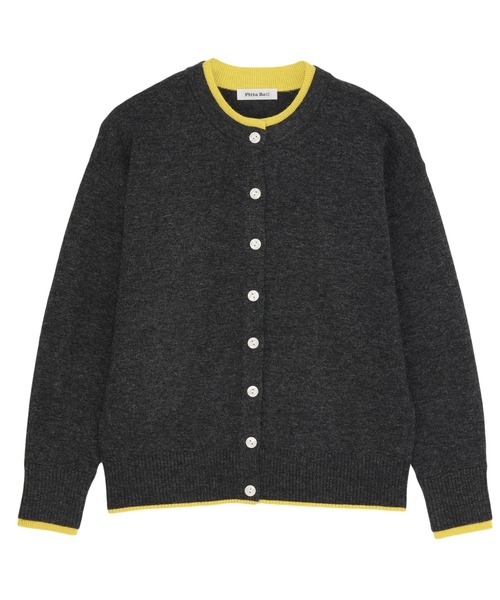 TOKYO SHIRTS（トウキョウシャツ）の「【Pitta Re:)】 ニット レイヤード風 クルーネック カーディガン（カーディガン/ボレロ・レディース・ブラック/グレー・M/L）」の5枚目の写真