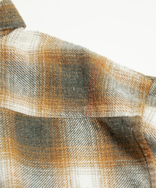 Anachronorm（アナクロノーム）の「【ANACHRONORM】OMBRE CHECK DAMAGED WIDE FLANNEL SHIRTS（シャツ/ブラウス・メンズ・パープル/オレンジ・2/3）」の12枚目の写真