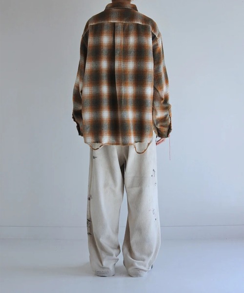 Anachronorm（アナクロノーム）の「【ANACHRONORM】OMBRE CHECK DAMAGED WIDE FLANNEL SHIRTS（シャツ/ブラウス・メンズ・パープル/オレンジ・2/3）」の17枚目の写真