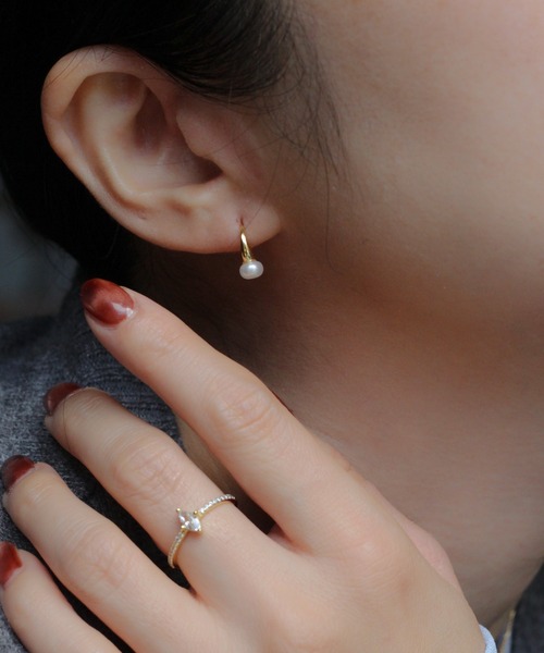 NOIR DE POUPEE（ノワールドプーペ）の「【WEB限定】silver925 淡水パール　フックピアス（ピアス（両耳用）・レディース・シルバー/ゴールド・FREE）」の11枚目の写真