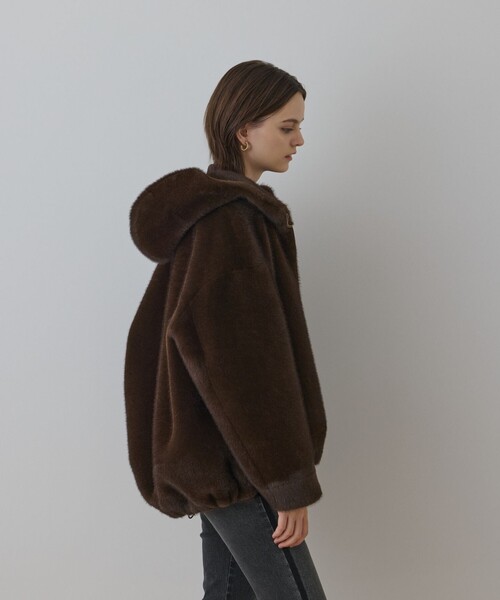 フェイクミンクフードジャケット（ムートンコート）｜Diagram