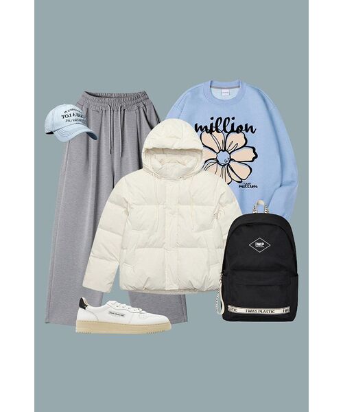 MILLION DAY(ミリオンデイ)の「MILLION FLOWER SWEATSHIRT_BLUE(スウェット・レディース・ブルー・LARGE/X-LARGE)」の3枚目の写真