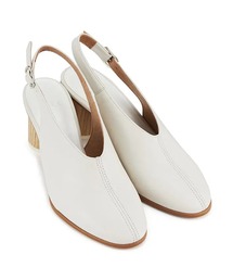 RELE（リレ）の「RELE リレ センターシームデザインラウンドシリンダーヒールバックベルトサンダル（サンダル）」