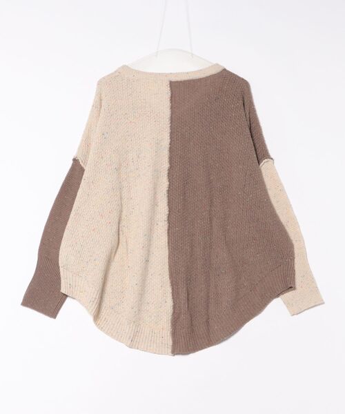 Rydia（リディア）の「カラーネップドルマンニットプル（ニット/セーター・レディース・スミクロ/ベージュ/ネイビー・M）」の17枚目の写真