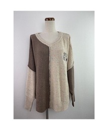 カラーネップドルマンニットプル