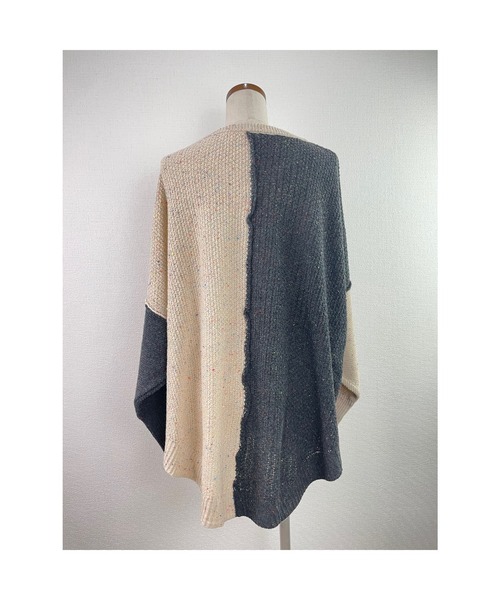 Rydia（リディア）の「カラーネップドルマンニットプル（ニット/セーター・レディース・スミクロ/ベージュ/ネイビー・M）」の7枚目の写真