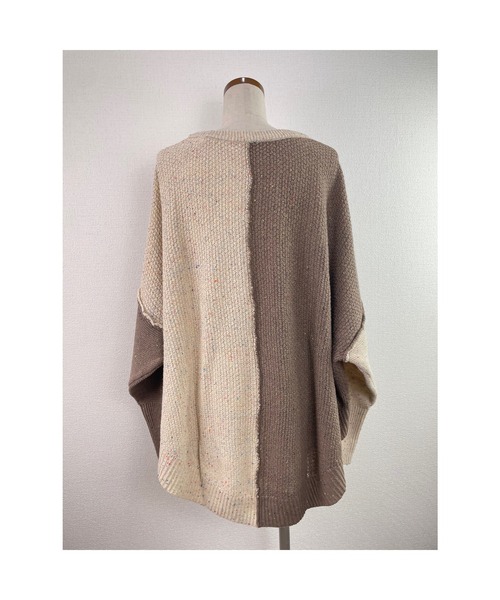 Rydia（リディア）の「カラーネップドルマンニットプル（ニット/セーター・レディース・スミクロ/ベージュ/ネイビー・M）」の11枚目の写真