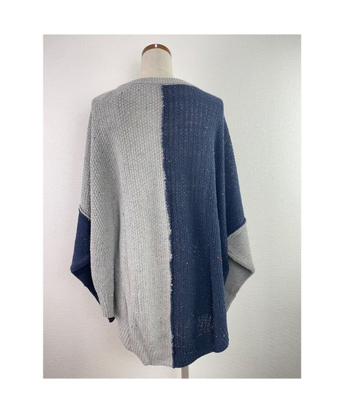 Rydia（リディア）の「カラーネップドルマンニットプル（ニット/セーター・レディース・スミクロ/ベージュ/ネイビー・M）」の14枚目の写真