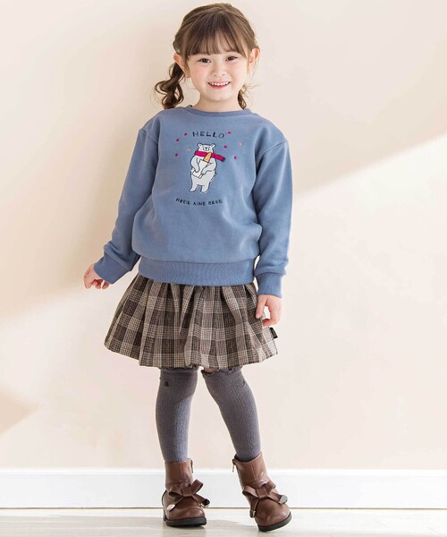 Noeil aime BeBe（ノイユエイムベベ）の「タータンチェックインナーパンツ付きスカート（スカート・キッズ・ブラウン系その他・120cm/110cm/130cm/100cm）」の4枚目の写真