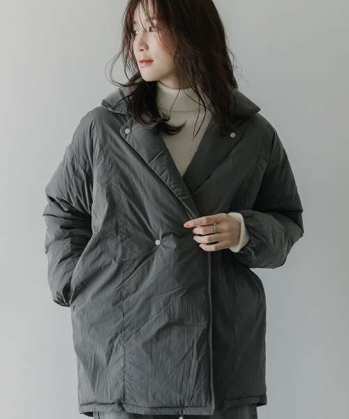 高身長 ブライトタフタファイバーダウンPコート（トールサイズ