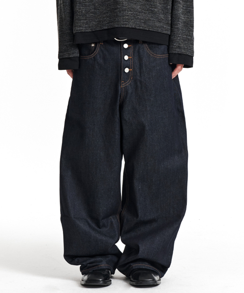 KICHUL(キチョル)の「Midnight Raw Wide Denim Pants (Indigo)(デニムパンツ・メンズ・その他・SMALL/MEDIUM/LARGE)」の5枚目の写真