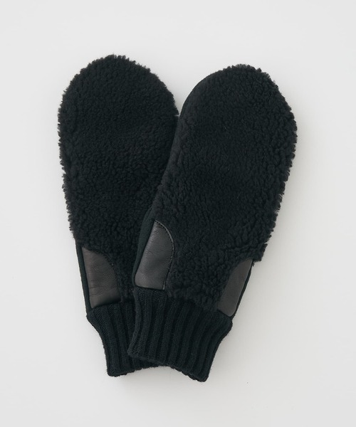 collex（コレックス）の「【福田手袋】【タッチパネル対応】ボアミトングローブ（手袋・レディース・ブラック/アイボリー/チャコールグレー・フリー）」の17枚目の写真