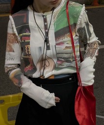 Ameri | EMOTIONAL COLLAGE RIB TOP(Tシャツ/カットソー)