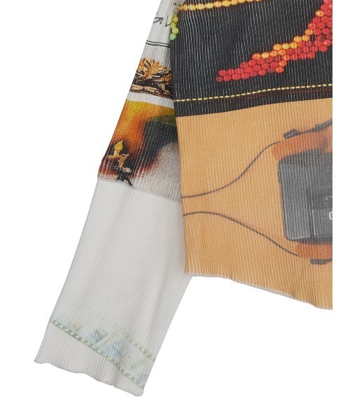 Ameri（アメリ）の「EMOTIONAL COLLAGE RIB TOP（Tシャツ/カットソー・レディース・マルチ・SMALL/MEDIUM）」の13枚目の写真