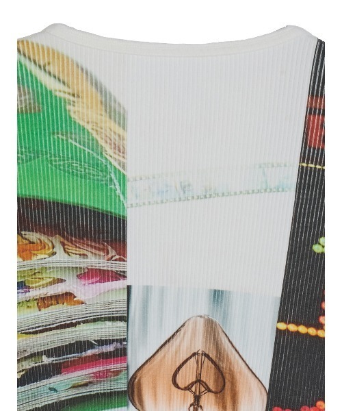 EMOTIONAL COLLAGE RIB TOP（Tシャツ/カットソー）｜Ameri（アメリ）の