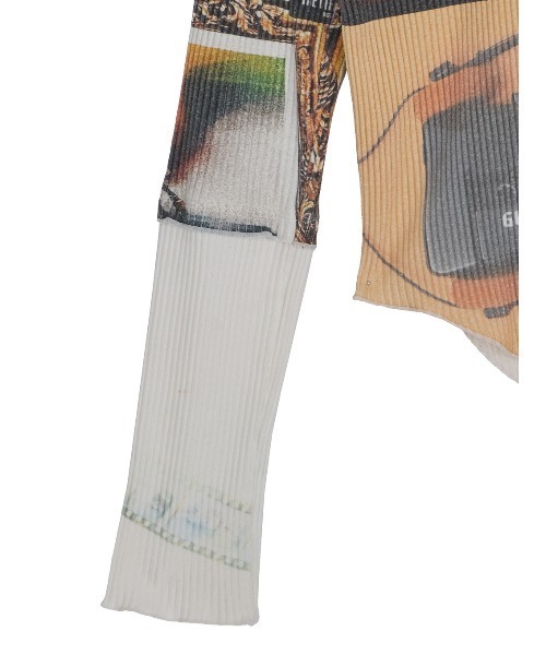 EMOTIONAL COLLAGE RIB TOP（Tシャツ/カットソー）｜Ameri（アメリ）の