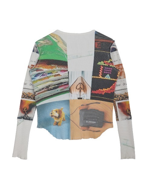 Ameri（アメリ）の「EMOTIONAL COLLAGE RIB TOP（Tシャツ/カットソー・レディース・マルチ・SMALL/MEDIUM）」の7枚目の写真