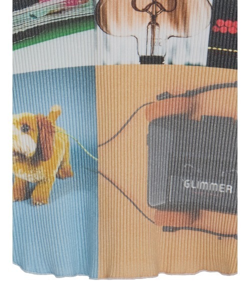 Ameri（アメリ）の「EMOTIONAL COLLAGE RIB TOP（Tシャツ/カットソー・レディース・マルチ・SMALL/MEDIUM）」の10枚目の写真