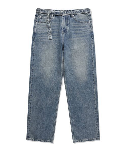 COVERNAT(カバーナット)の「ベルトデニムウォッシングレギュラーパンツブルー(デニムパンツ・レディース・その他・LARGE/X-LARGE/MEDIUM/XX-LARGE/X-SMALL/SMALL)」の1枚目の写真