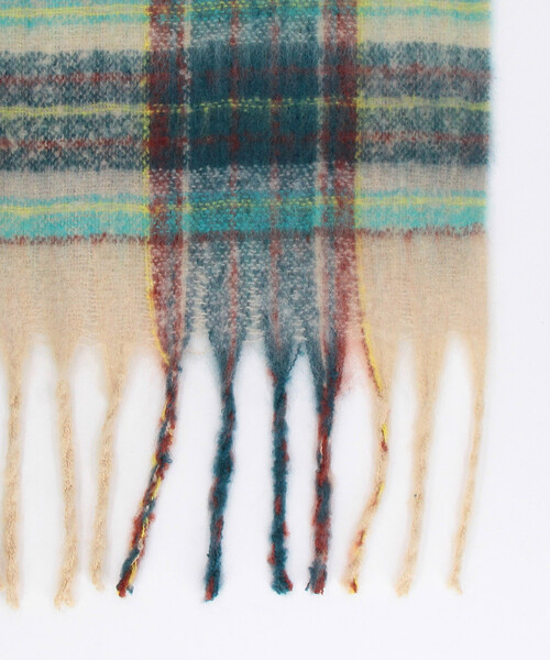 FREAK'S STORE(フリークスストア)の「チェック柄 ボリューム マフラー(マフラー・メンズ・ブラック/オリーブ/ブラウン/ベージュ/ネイビー・ONE SIZE)」の12枚目の写真