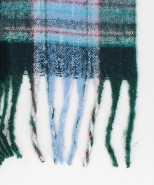 FREAK'S STORE(フリークスストア)の「チェック柄 ボリューム マフラー(マフラー・メンズ・ブラック/オリーブ/ブラウン/ベージュ/ネイビー・ONE SIZE)」の14枚目の写真