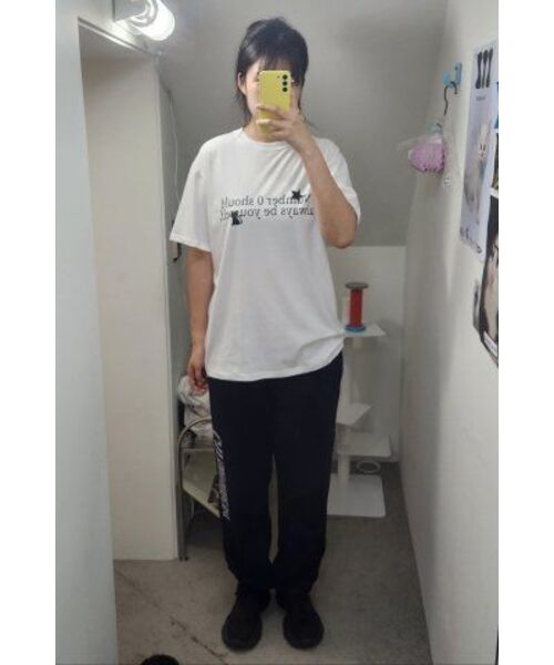 ITZAVIBE（イッザバイブ）の「[IBC22UPT05NA] キャットパーソンレタリングジョガー - ネイビー（スウェットパンツ・レディース・その他・LARGE）」の8枚目の写真