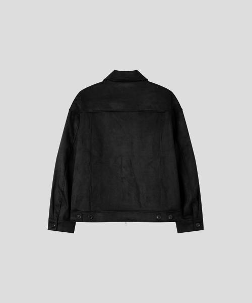 BLACK MOMENT（ブラックモーメント）の「フェイクスエードジップアップジャケット[ブラック]（ライダースジャケット・メンズ・ブラック・SMALL/MEDIUM/LARGE）」の6枚目の写真