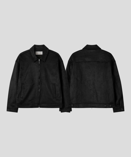 BLACK MOMENT（ブラックモーメント）の「フェイクスエードジップアップジャケット[ブラック]（ライダースジャケット・メンズ・ブラック・SMALL/MEDIUM/LARGE）」の5枚目の写真