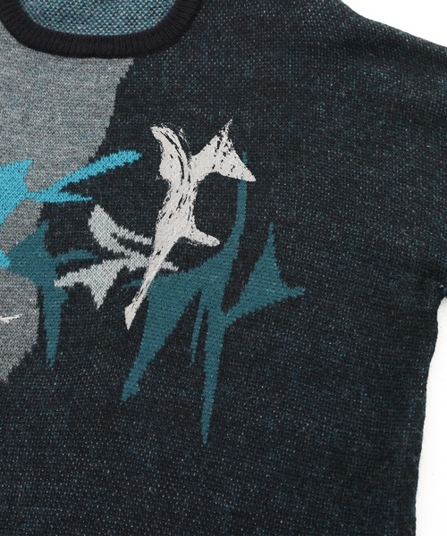 kOhAKU（コハク）の「『配色箔プリントアート柄ニット』（ニット/セーター・レディース・ブラック・FREE）」の22枚目の写真