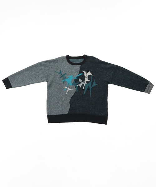 kOhAKU（コハク）の「『配色箔プリントアート柄ニット』（ニット/セーター・レディース・ブラック・FREE）」の21枚目の写真