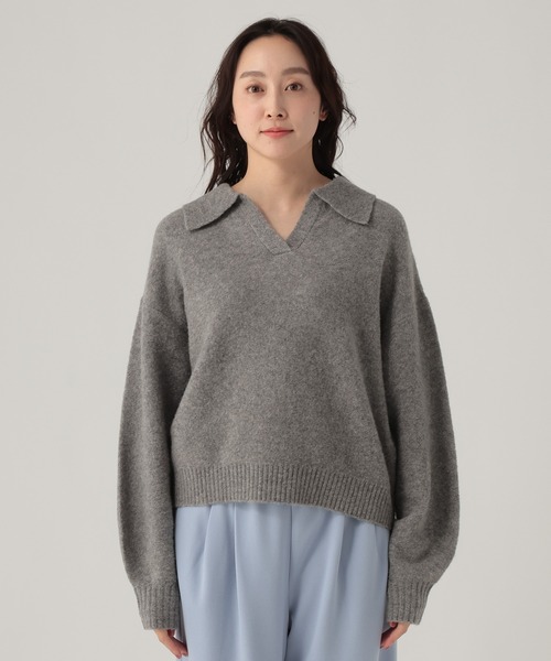 Elura（エルーラ）の「襟付きニット/636906（ニット/セーター・レディース・ホワイト/イエロー/グレー・FREE）」の10枚目の写真