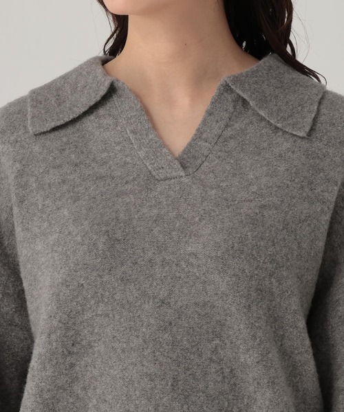 Elura（エルーラ）の「襟付きニット/636906（ニット/セーター・レディース・ホワイト/イエロー/グレー・FREE）」の13枚目の写真