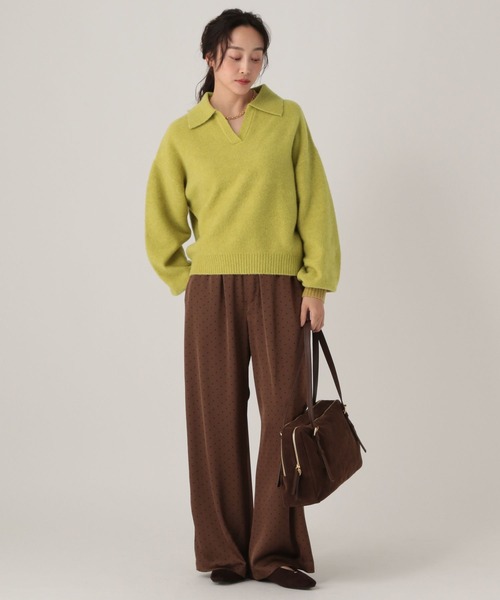 Elura（エルーラ）の「襟付きニット/636906（ニット/セーター・レディース・ホワイト/イエロー/グレー・FREE）」の8枚目の写真