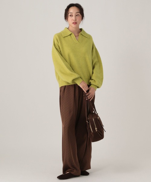 Elura（エルーラ）の「襟付きニット/636906（ニット/セーター・レディース・ホワイト/イエロー/グレー・FREE）」の9枚目の写真