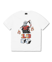 DURT（ ）の「FRIDAY THE 13th HALF SLEEVE TEE (WHITE)（Tシャツ/カットソー）」