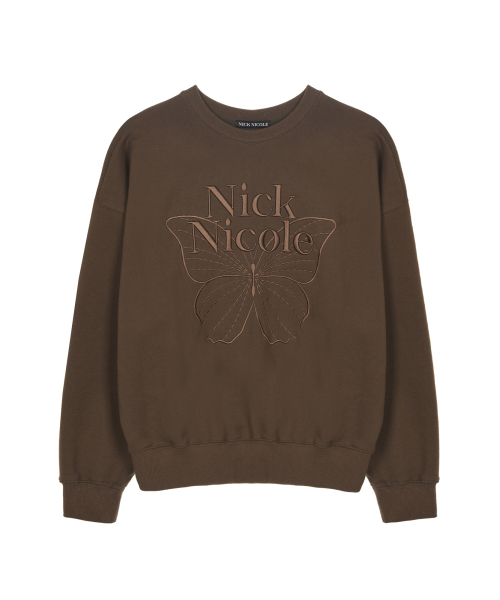 NICK&NICOLE(ニックアンドニコール)の「VOLUME BUTTERFLY SIGNATURE SWEATSHIRT_BROWN(スウェット・レディース・その他・FREE)」の3枚目の写真