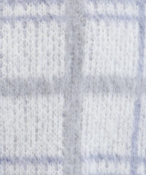 Cutie Blonde（キューティーブロンド）の「【S-LL】女性らしさ漂う ふわふわチェック柄ニット（ニット/セーター・レディース・ホワイト系2/ネイビー系1/ピンク系・01/02/04/03）」の7枚目の写真