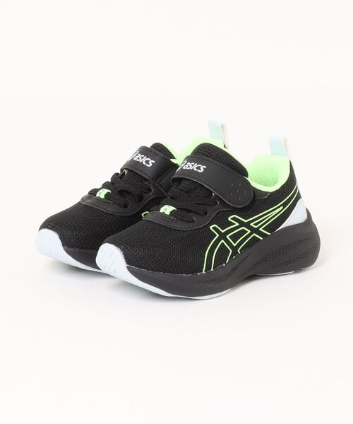 ASICS(アシックス)の「ASICS アシックス 16-20(H) LAZERBEAM MP-MG-PS 16-20 レーザービーム MP-MG-PS 1154A221-001 BLK/L.GRN(スニーカー・キッズ・ブラック・16/16.5/17/17.5/18/18.5/19/19.5/20)」の1枚目の写真
