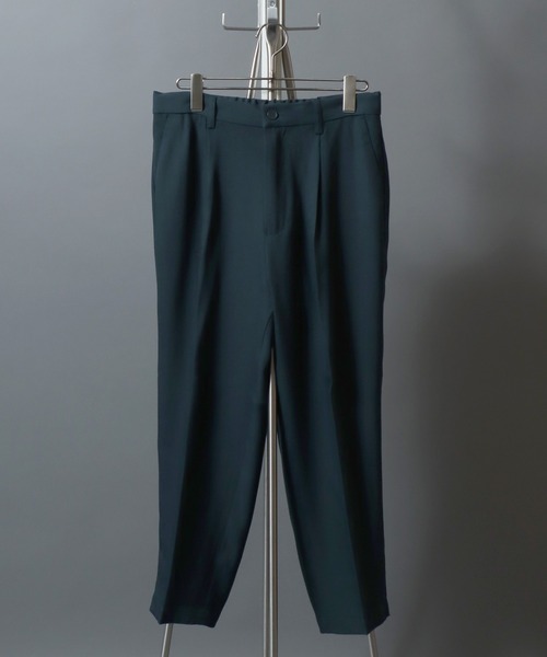 ANPAS（アンパス）の「Poly Serge Pull-on Trousers/ポリサージワイドイージートラウザーパンツ スラックス ボトムス メンズ テーパード（スラックス・メンズ・チャコールグレー/ブラック/グリーン/ブラウン・S/M/L/LL）」の4枚目の写真