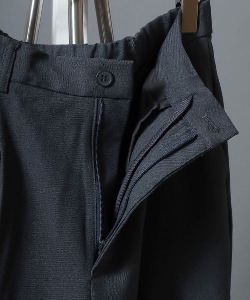ANPAS（アンパス）の「Poly Serge Pull-on Trousers/ポリサージワイドイージートラウザーパンツ スラックス ボトムス メンズ テーパード（スラックス・メンズ・チャコールグレー/ブラック/グリーン/ブラウン・S/M/L/LL）」の14枚目の写真