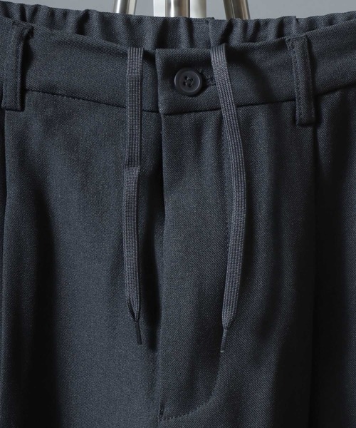 ANPAS（アンパス）の「Poly Serge Pull-on Trousers/ポリサージワイドイージートラウザーパンツ スラックス ボトムス メンズ テーパード（スラックス・メンズ・チャコールグレー/ブラック/グリーン/ブラウン・S/M/L/LL）」の13枚目の写真